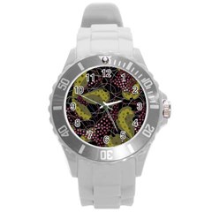 Abstract Garden Round Plastic Sport Watch (l)