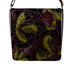 Abstract Garden Flap Messenger Bag (l) 