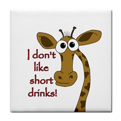 Giraffe Joke Tile Coasters