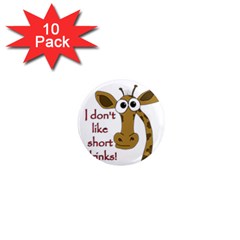 Giraffe Joke 1  Mini Magnet (10 Pack)  by Valentinaart