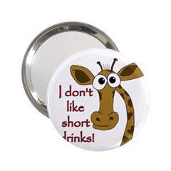 Giraffe Joke 2 25  Handbag Mirrors by Valentinaart