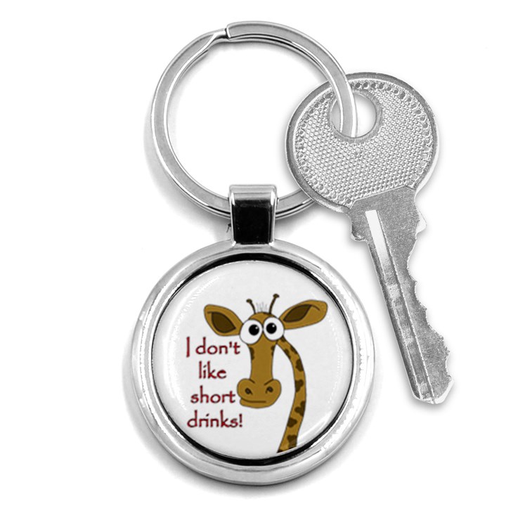 Giraffe joke Key Chains (Round) 