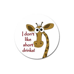 Giraffe Joke Magnet 3  (round) by Valentinaart