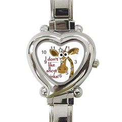 Giraffe Joke Heart Italian Charm Watch by Valentinaart