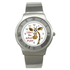 Giraffe Joke Stainless Steel Watch