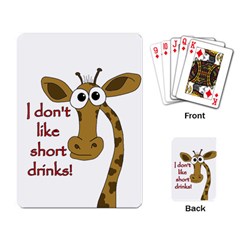 Giraffe Joke Playing Card by Valentinaart