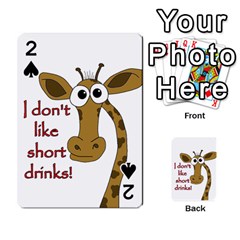 Giraffe Joke Playing Cards 54 Designs  by Valentinaart