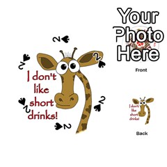 Giraffe Joke Playing Cards 54 (round)  by Valentinaart