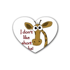 Giraffe Joke Rubber Coaster (heart) 