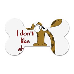 Giraffe Joke Dog Tag Bone (two Sides) by Valentinaart