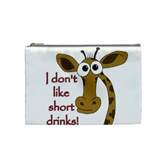 Giraffe Joke Cosmetic Bag (medium)  by Valentinaart