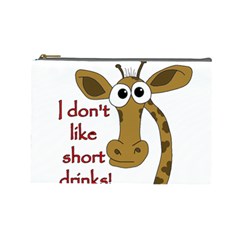 Giraffe Joke Cosmetic Bag (large)  by Valentinaart