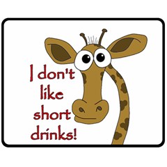 Giraffe Joke Fleece Blanket (medium)  by Valentinaart