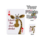 Giraffe joke Playing Cards 54 (Mini)  Front - Heart2