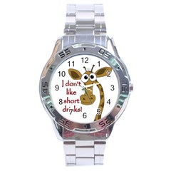 Giraffe Joke Stainless Steel Analogue Watch