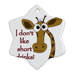 Giraffe Joke Ornament (snowflake) 