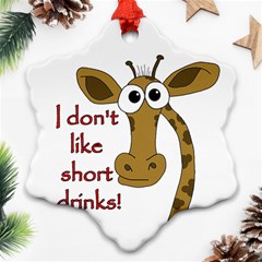 Giraffe Joke Snowflake Ornament (2-side)