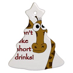 Giraffe Joke Christmas Tree Ornament (2 Sides)