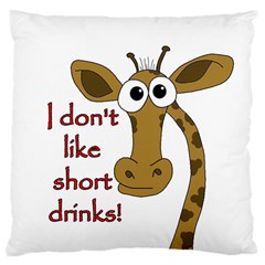 Giraffe Joke Large Cushion Case (two Sides)