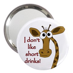 Giraffe Joke 3  Handbag Mirrors by Valentinaart