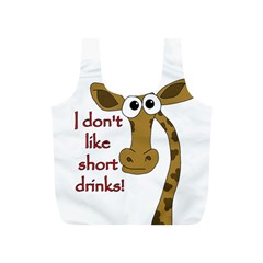 Giraffe Joke Full Print Recycle Bags (s)  by Valentinaart