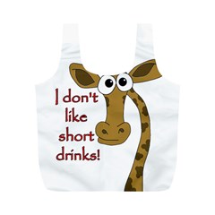 Giraffe Joke Full Print Recycle Bags (m)  by Valentinaart