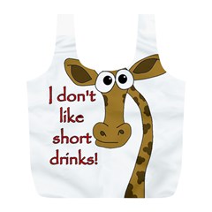 Giraffe Joke Full Print Recycle Bags (l)  by Valentinaart