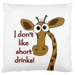 Giraffe Joke Standard Flano Cushion Case (one Side)