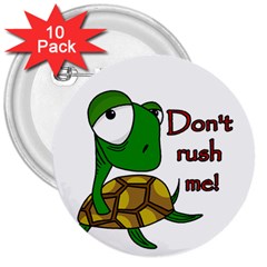 Turtle Joke 3  Buttons (10 Pack) 