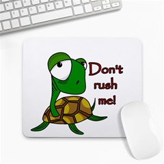 Turtle Joke Large Mousepads by Valentinaart