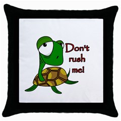 Turtle Joke Throw Pillow Case (black)