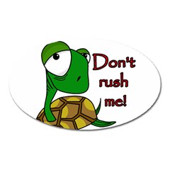 Turtle Joke Oval Magnet by Valentinaart