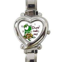 Turtle Joke Heart Italian Charm Watch