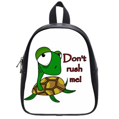 Turtle Joke School Bags (small)  by Valentinaart