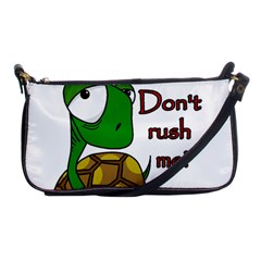 Turtle Joke Shoulder Clutch Bags by Valentinaart