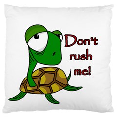 Turtle Joke Large Cushion Case (two Sides) by Valentinaart