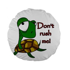 Turtle Joke Standard 15  Premium Round Cushions by Valentinaart