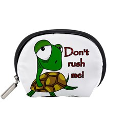 Turtle Joke Accessory Pouches (small)  by Valentinaart