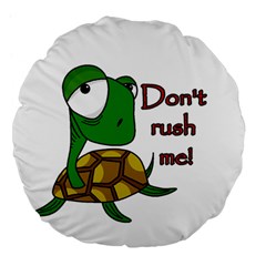 Turtle Joke Large 18  Premium Flano Round Cushions by Valentinaart