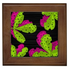 Decorative Leafs  Framed Tiles