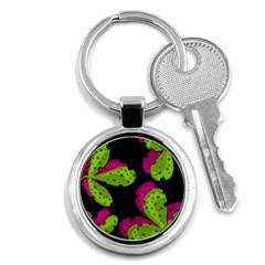 Decorative Leafs  Key Chains (round) 