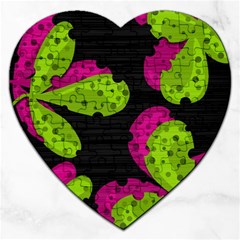 Decorative Leafs  Jigsaw Puzzle (heart)