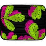 Decorative leafs  Fleece Blanket (Mini) 35 x27  Blanket