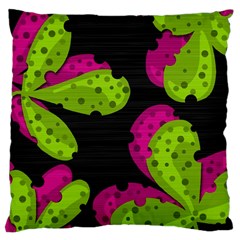 Decorative Leafs  Large Cushion Case (one Side)