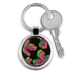 Colorful Leafs Key Chains (round) 