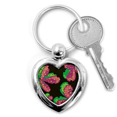 Colorful Leafs Key Chains (heart) 