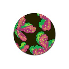 Colorful Leafs Magnet 3  (round)