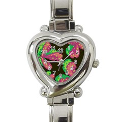 Colorful Leafs Heart Italian Charm Watch by Valentinaart