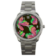 Colorful Leafs Sport Metal Watch