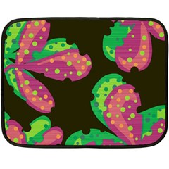 Colorful Leafs Double Sided Fleece Blanket (mini) 